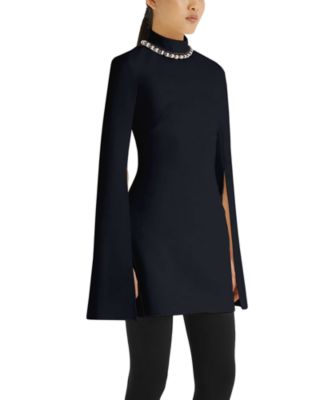 Safiyaa Joal Embellished Flare Sleeve Mini Dress