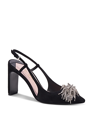 Shop Kate Spade New York Women's Celestia Embellished High Heel Slingback Pumps In Black
