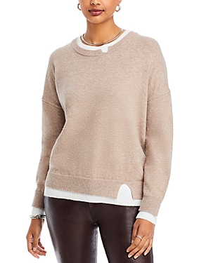 theo & spence notched layered sweater