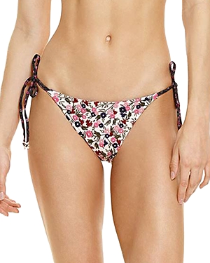 Shop Agua Bendita Alegria Aguja Side Tie Bikini Bottom In Multi