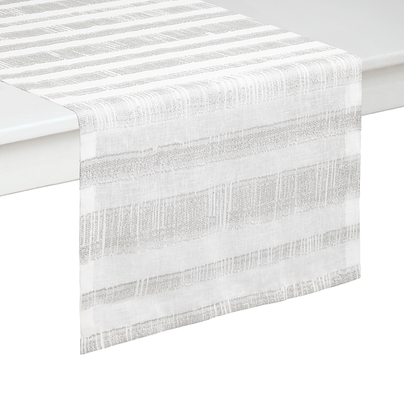 Shop Mode Living Seville Table Runner, 16 X 108 In White/silver