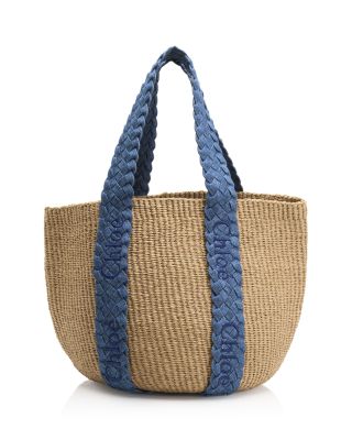 Chloé Woody Large Denim Basket Tote | Bloomingdale's