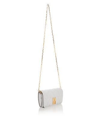 Logo Quilted Leather Chain Wallet