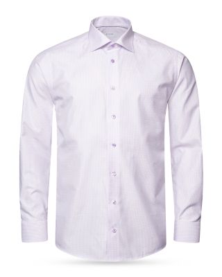 Contemporary Fit Micro Check Textured Cotton-Tencel&reg; Dress Shirt
