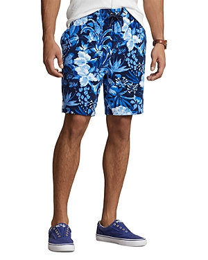 Shop Polo Ralph Lauren Printed French Terry 7.5 Shorts In Jardin Floral/navy