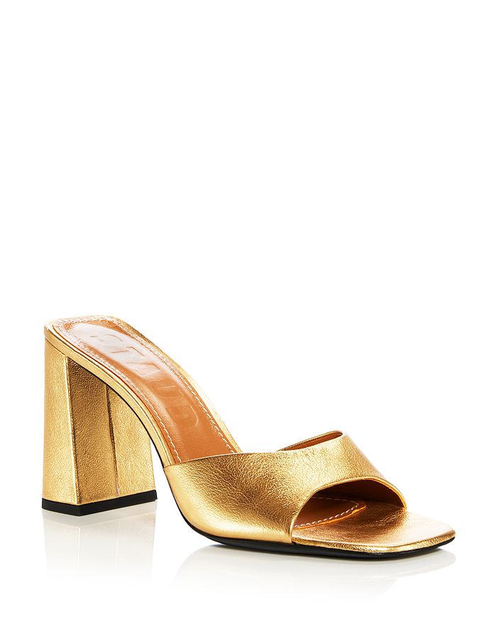 Shop Staud Women's Sloane High Heel Sandals In Gold