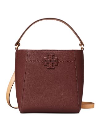 Tory Burch McGraw Textured Small Bucket Bag Bloomingdale s