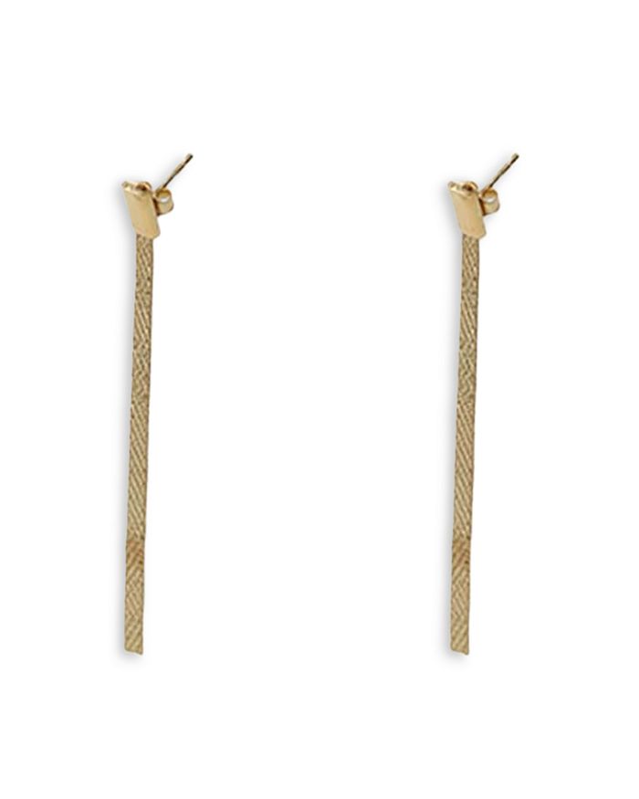 Argento Vivo Chain Linear Drop Earrings in 18K Yellow Gold Plated