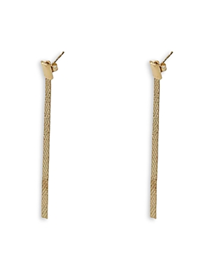 Chain Linear Drop Earrings in 18K Yellow Gold-Plated Sterling Silver