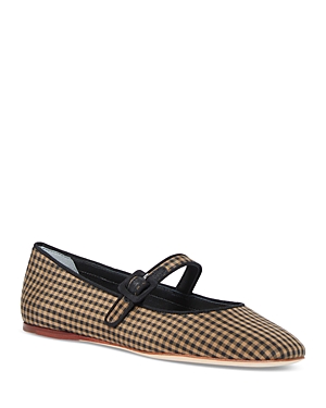 Shop Loeffler Randall Women's Ginger Mo Ankle Strap Flats In Black/brown