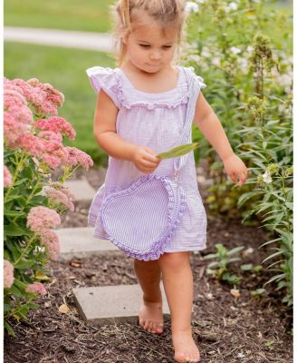 Girls' Lilly Lavender Seersucker Heart Purse - Little Kid, Big Kid