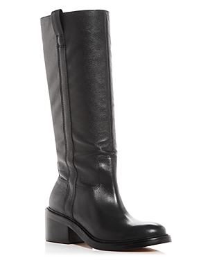 Dolce Vita Women's Ilora Block Heel Boots In Black Leather