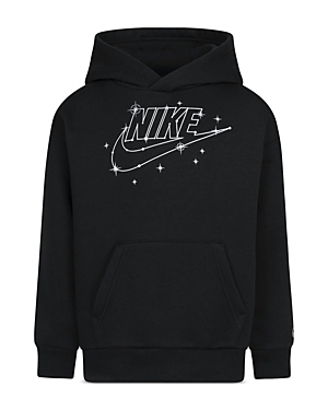 Shop Nike Boys' Shine Fleece Pullover Hoodie - Little Kid In Black
