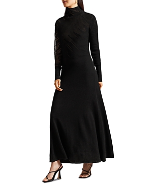 Shop Ted Baker Leonhaa Maxi Sweater Dress In Black