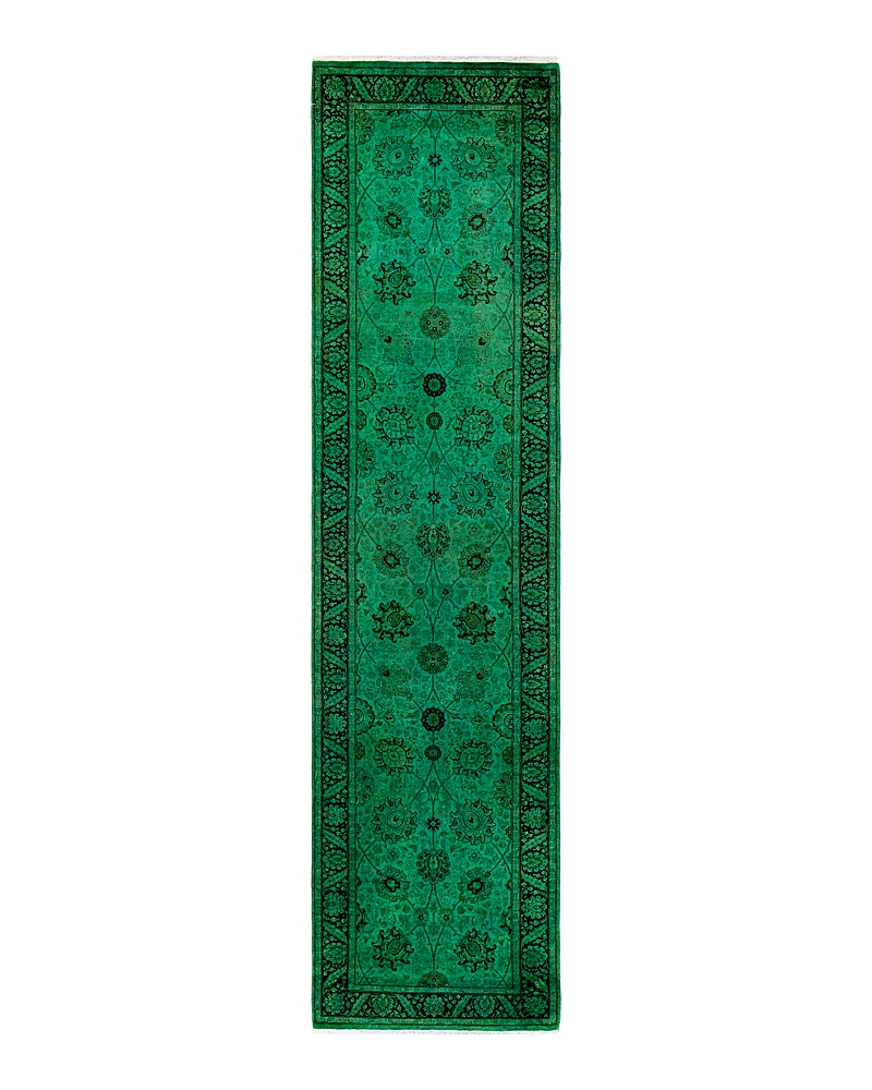 Bloomingdale's Fine Vibrance M1436 Runner Area Rug, 3'1 X 12'3 In Green