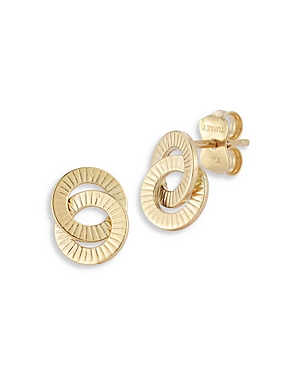 Bloomingdale's 14K Yellow Gold Dainty Duo Link Stud Earrings - 100% Exclusive
