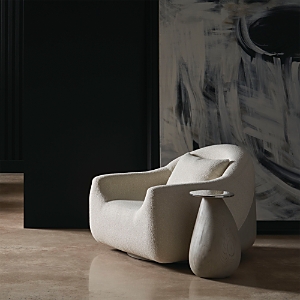 Caracole Serenity Swivel Chair In Ivory