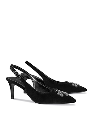 Tory Burch Women's Eleanor Pave Pointed Toe Slingback Pumps