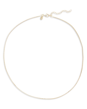 Argento Vivo Box Chain Necklace In 18k Gold Plated Sterling Silver, 16