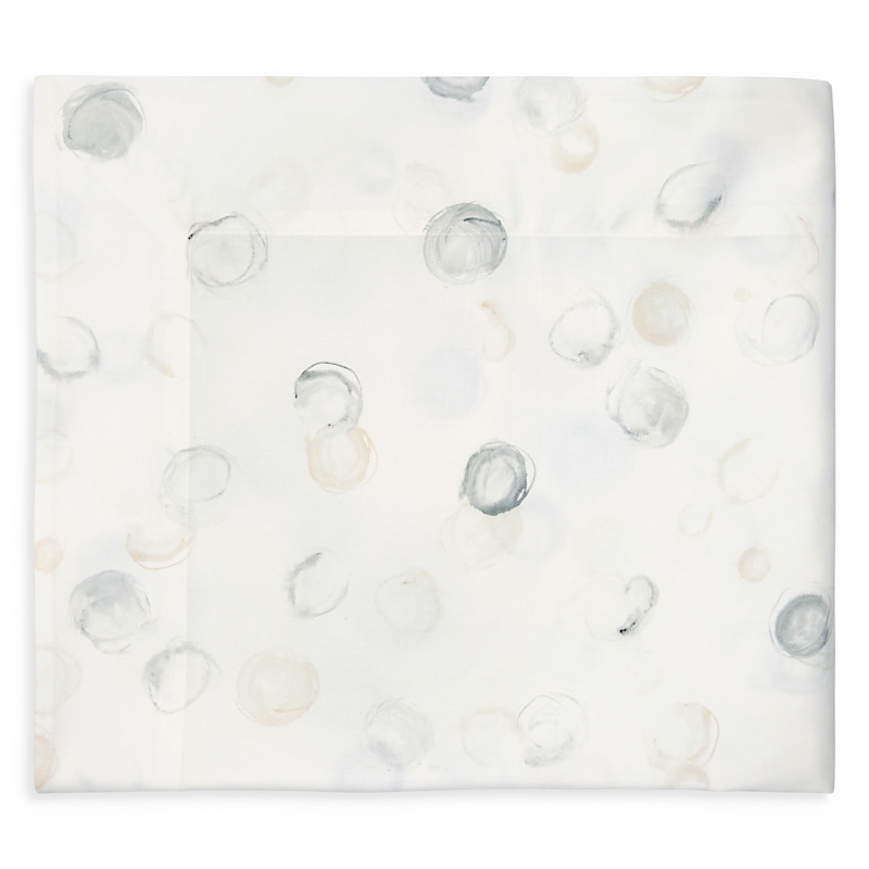 Sferra Punti Flat Sheet, Full/queen In Platinum
