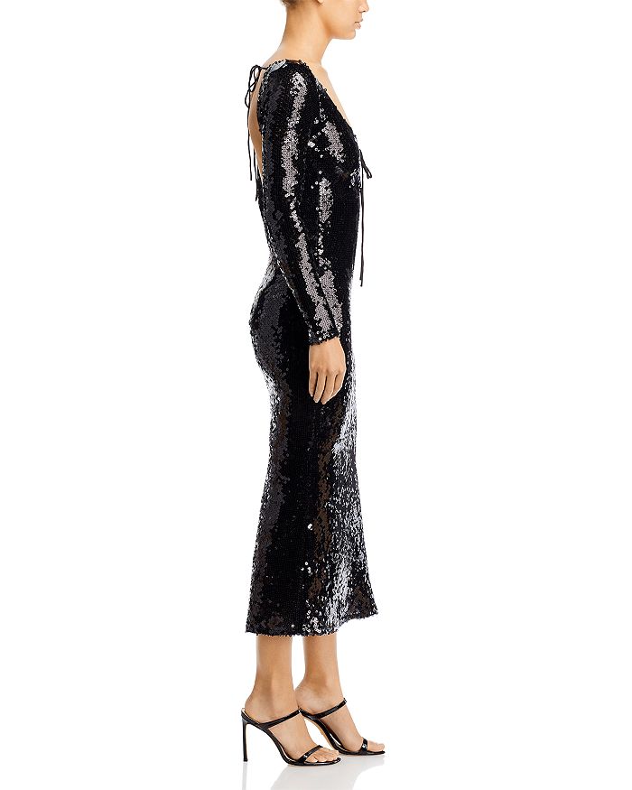 Shop Bardot Verona Sequin Maxi Dress In Black
