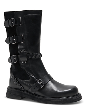 Shop Free People Women's Billie Buckled Boots In Black