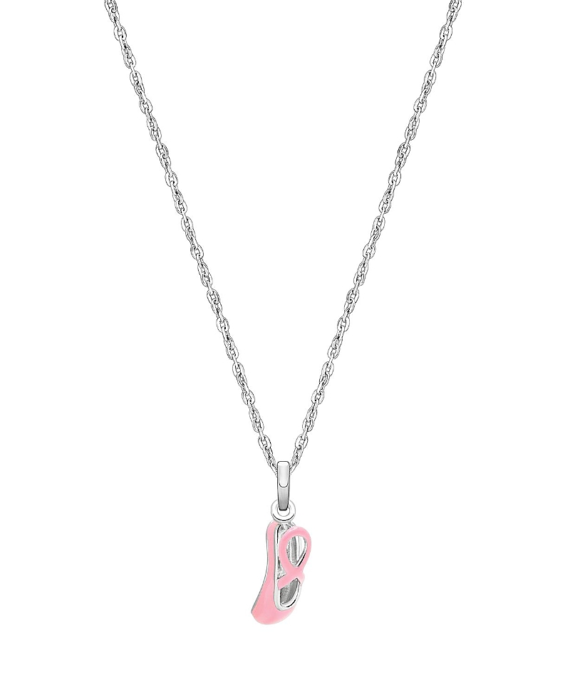 Tiny Blessings Girls' Sterling Silver Little Ballerina 13-14 Necklace - Little Kid, Big Kid In Sterling Silver