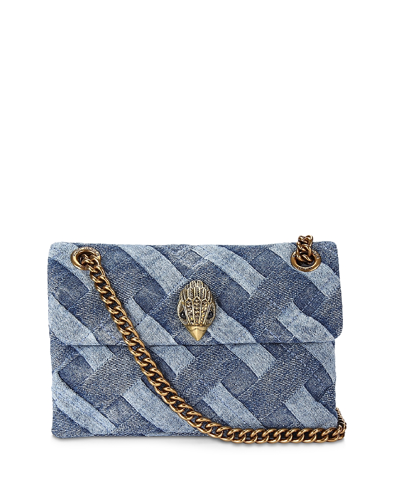 Kurt Geiger Womens Mini Kensington Denim Cross Body Bag In Blue