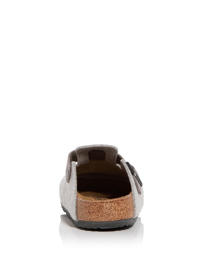 Birkenstock Men's Boston Clogs In Gray Wool