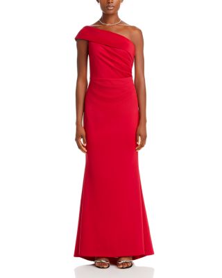 One Shoulder Satin Gown