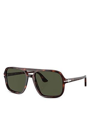 Persol Aviator Sunglasses, 55mm In Havana/gray Solid