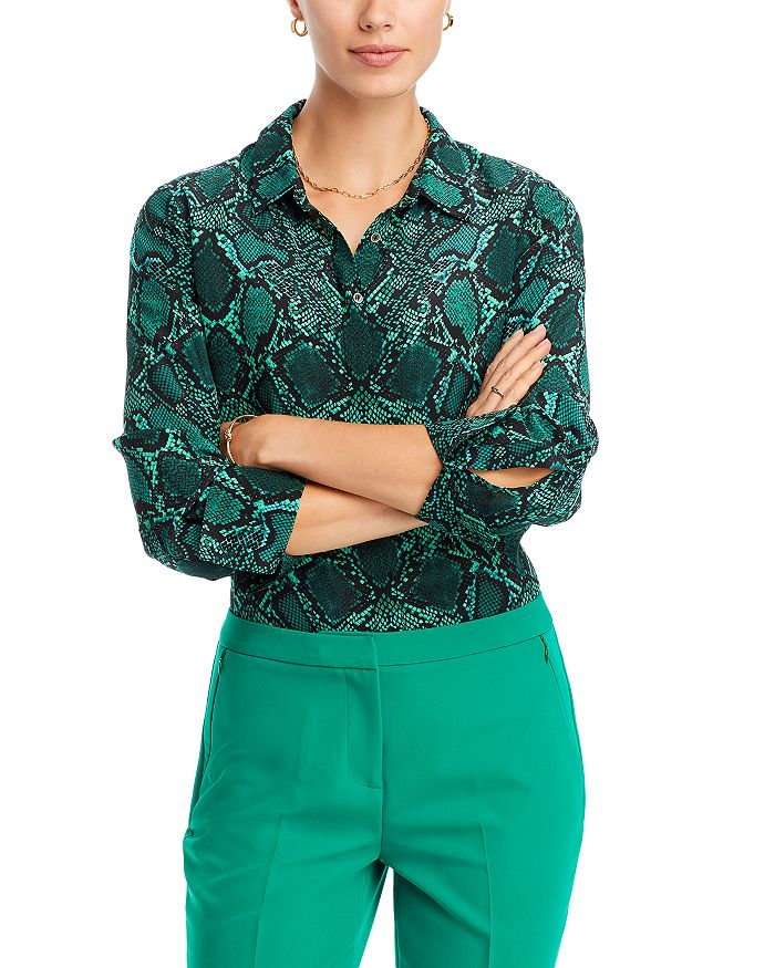 Kobi Halperin Brandy Silk Snake Blouse Bloomingdale's