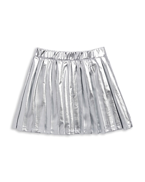 Splendid Girls' Metallic Pleated Skirt - Big Kid In Silver