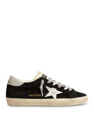 Womens black suede outlet superstar