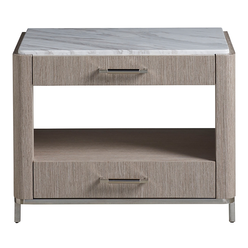 Universal Sparrow & Wren Modern Soren Bedside Table In Gray