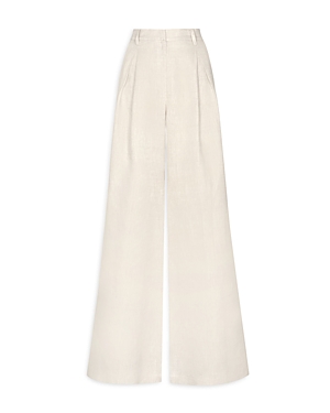 Andres Otalora Sumapaz Linen Wide Leg Pants In Off White