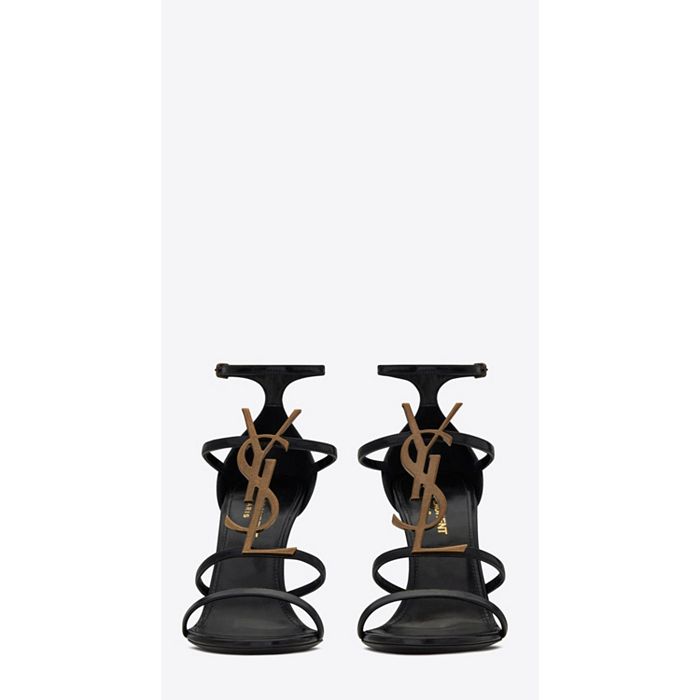 SL CASSANDRA SANDALS CERULEAN POLISHED CALFSKIN