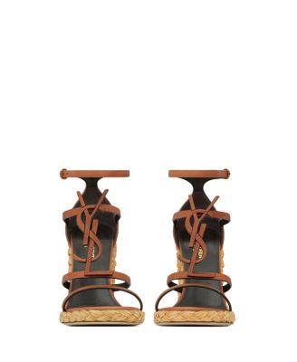 Women's Cassandra Wedge Espadrilles in Smooth Vegetable-tanned Leather