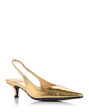 Jeffrey Campbell Persona Slingback Pump In Gold