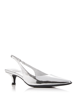 Jeffrey Campbell Persona Slingback Pump In Silver