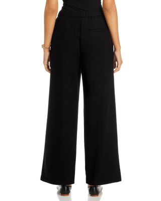 Wool Pleated Wide Leg Pants