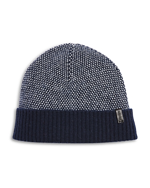 Vince Cashmere Birdseye Double Layer Hat In Coatal Blue