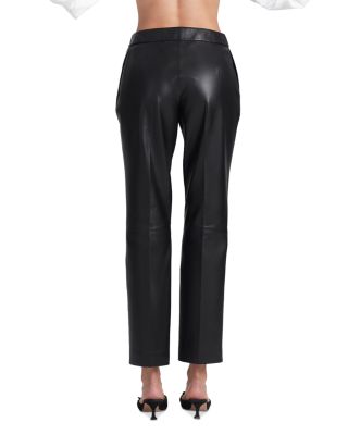 Todd Leather Straight Leg Pants 
