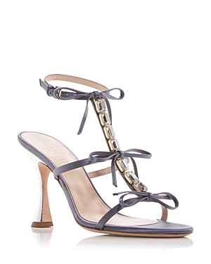 Giambattista Valli Women's Bow Embellished High Heel Sandals In Grey