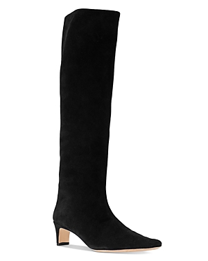 Shop Staud Women's Wally Pointed Toe Knee High Boots In Black