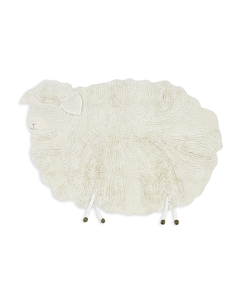Lorena Canals Woolable Rug Pink Nose Sheep In White