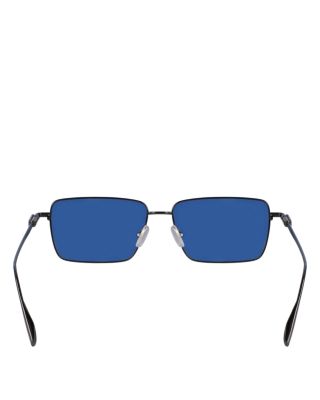 Prisma Rectangular Metal Sunglasses, 57mm