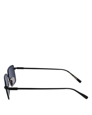 Prisma Rectangular Metal Sunglasses, 57mm