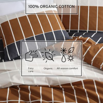Tiiliskivi Raita Cotton Duvet Cover Set, King