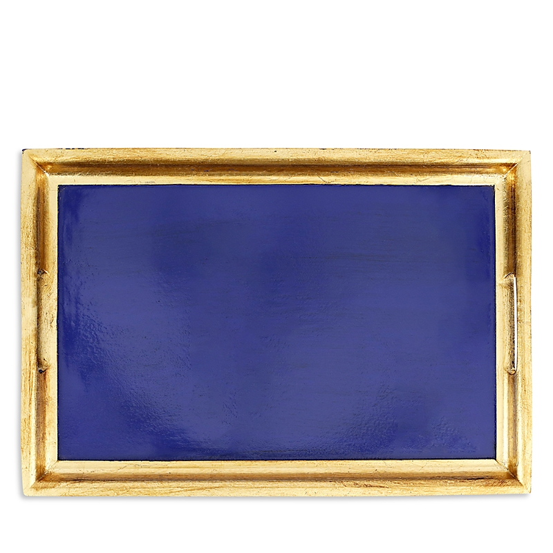 Vietri Florentine Wooden Rectangular Tray - Medium In Blue